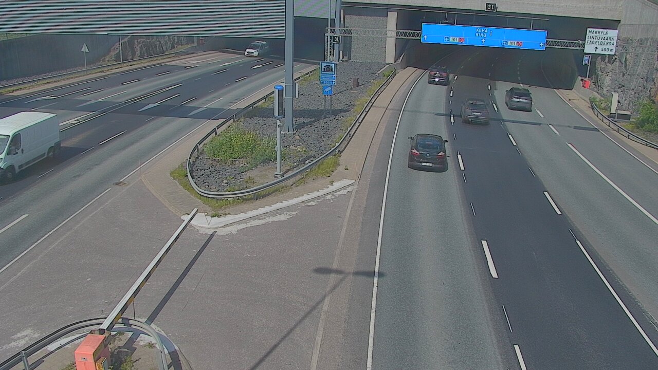Kelikamerat Kuva Tie 101 Mestarintunneli, puomi länsi, Espoo, Uusimaa
