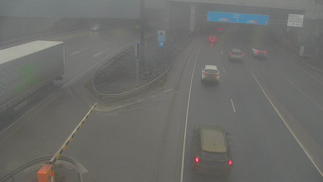 Kelikamerat Kuva Tie 101 Mestarintunneli, puomi länsi, Espoo, Uusimaa