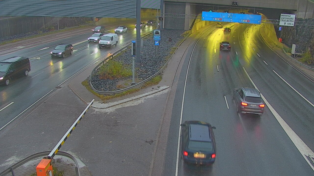 Kelikamerat Kuva Tie 101 Mestarintunneli, puomi länsi, Espoo, Uusimaa