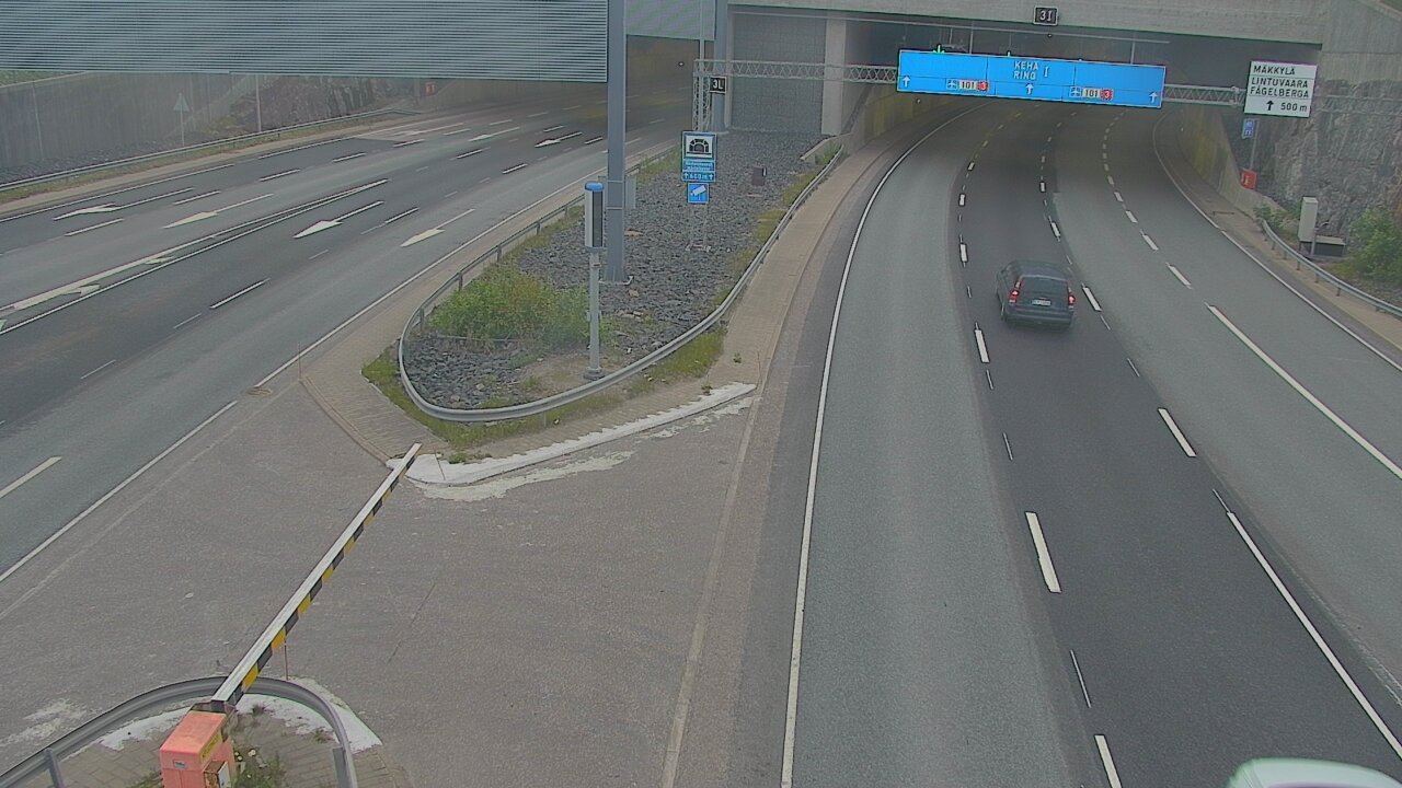 Kelikamerat Kuva Tie 101 Mestarintunneli, puomi länsi, Espoo, Uusimaa