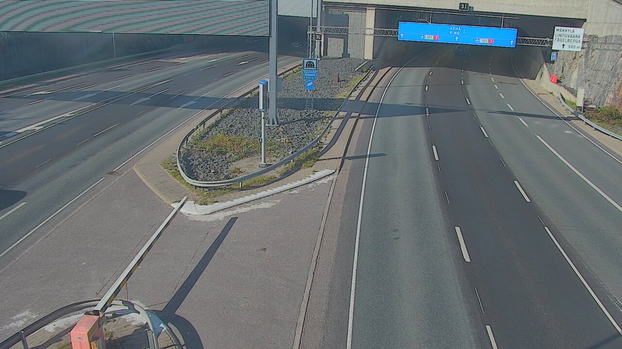 Kelikamerat Kuva Tie 101 Mestarintunneli, puomi länsi, Espoo, Uusimaa