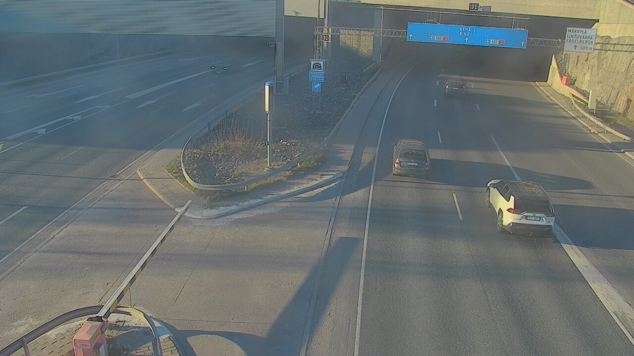 Kelikamerat Kuva Tie 101 Mestarintunneli, puomi länsi, Espoo, Uusimaa