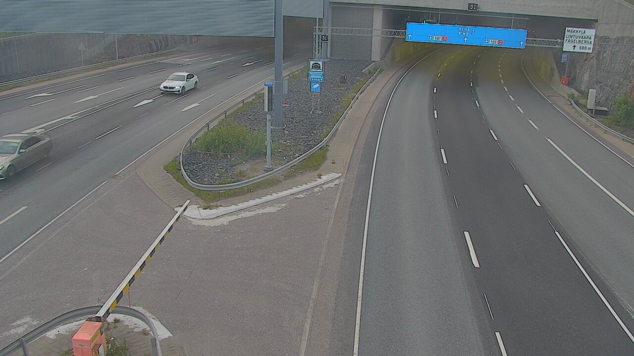 Kelikamerat Kuva Tie 101 Mestarintunneli, puomi länsi, Espoo, Uusimaa