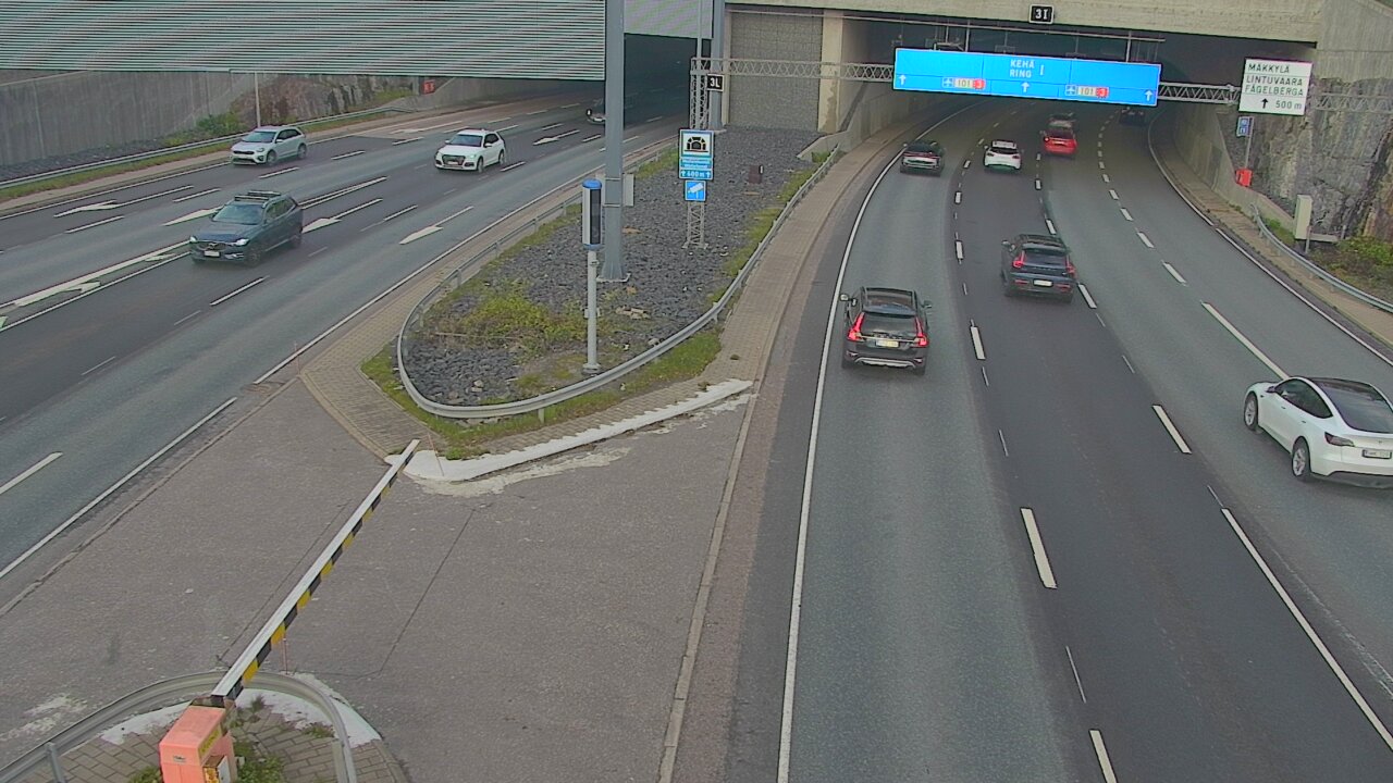 Kelikamerat Kuva Tie 101 Mestarintunneli, puomi länsi, Espoo, Uusimaa