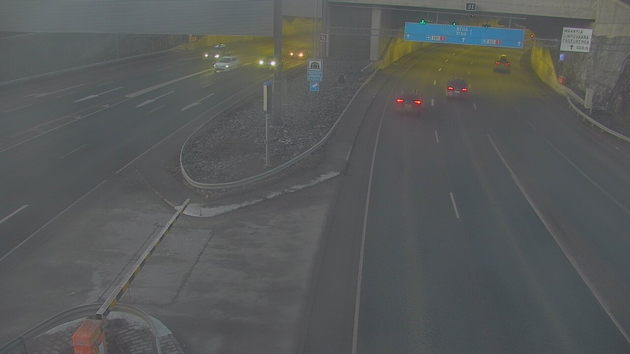 Weather Camera Image Väg 101 Mestarintunneli, puomi, Espoo, Uusimaa