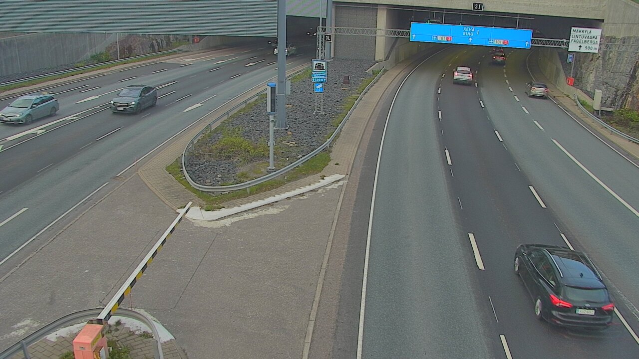 Kelikamerat Kuva Tie 101 Mestarintunneli, puomi länsi, Espoo, Uusimaa