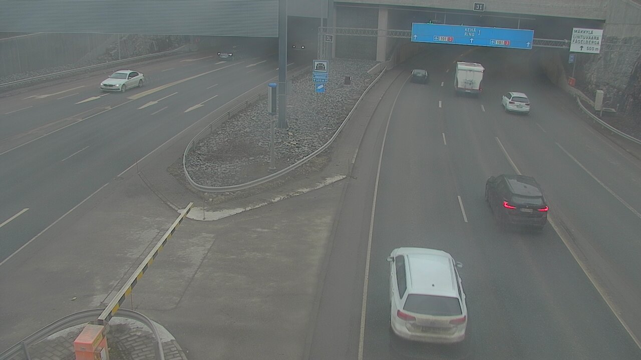 Weather Camera Image Väg 101 Mestarintunneli, puomi, Espoo, Uusimaa