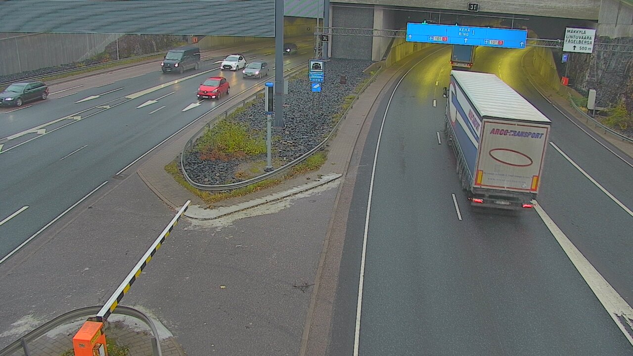 Kelikamerat Kuva Tie 101 Mestarintunneli, puomi länsi, Espoo, Uusimaa