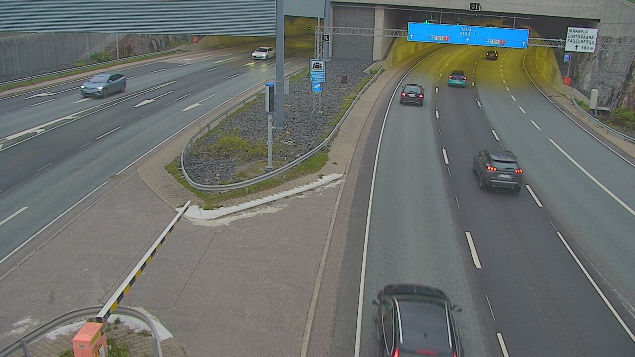 Kelikamerat Kuva Tie 101 Mestarintunneli, puomi länsi, Espoo, Uusimaa