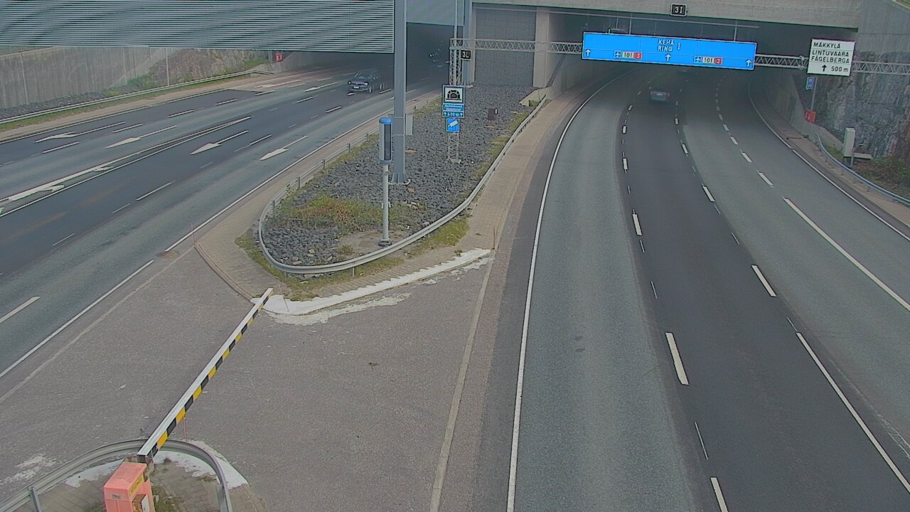 Kelikamerat Kuva Tie 101 Mestarintunneli, puomi länsi, Espoo, Uusimaa