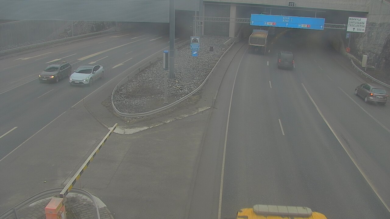 Weather Camera Image Väg 101 Mestarintunneli, puomi, Espoo, Uusimaa