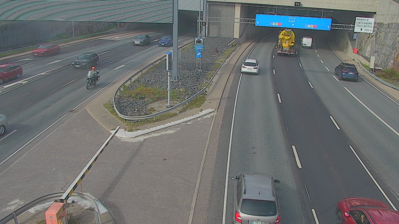 Kelikamerat Kuva Tie 101 Mestarintunneli, puomi länsi, Espoo, Uusimaa
