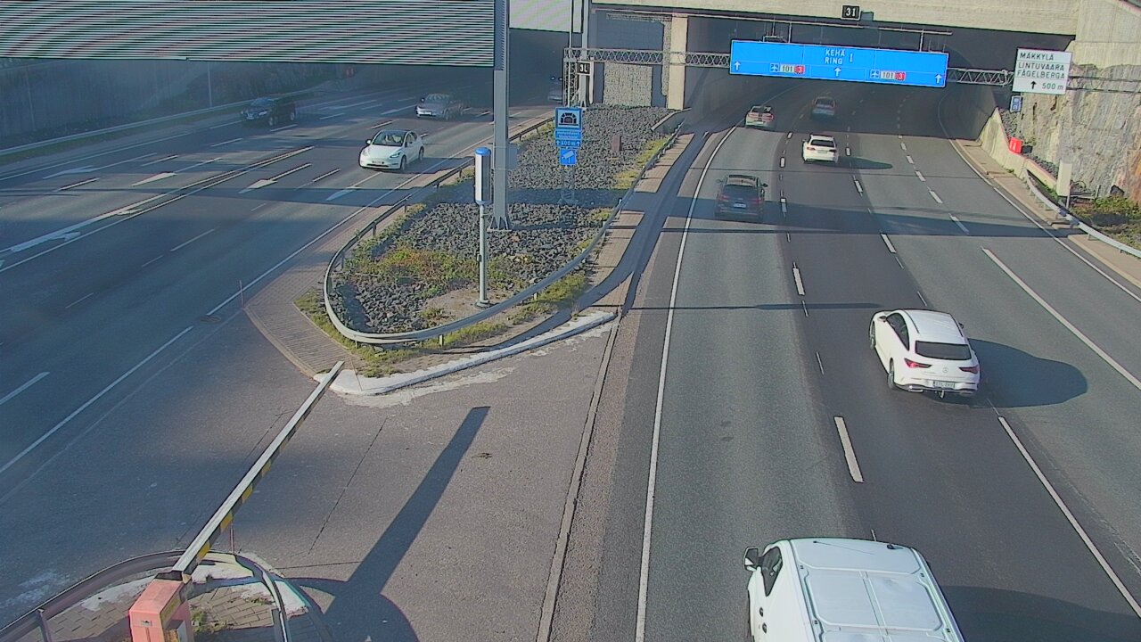 Kelikamerat Kuva Tie 101 Mestarintunneli, puomi länsi, Espoo, Uusimaa