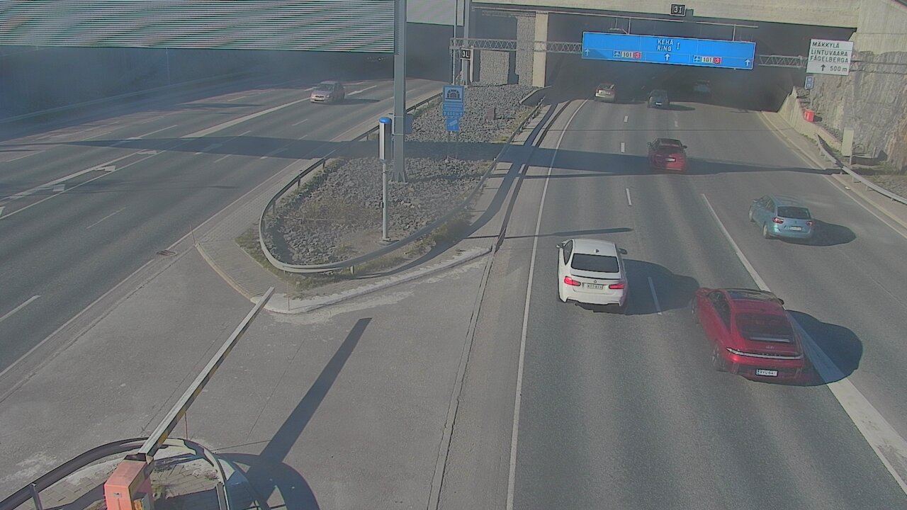 Kelikamerat Kuva Tie 101 Mestarintunneli, puomi länsi, Espoo, Uusimaa