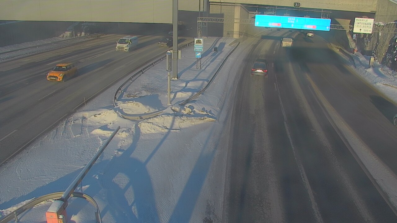 Kelikamerat Kuva Tie 101 Mestarintunneli, puomi länsi, Espoo, Uusimaa