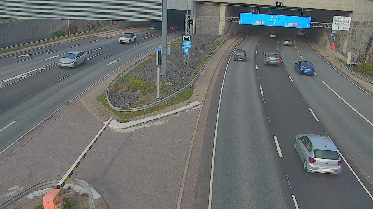 Kelikamerat Kuva Tie 101 Mestarintunneli, puomi länsi, Espoo, Uusimaa