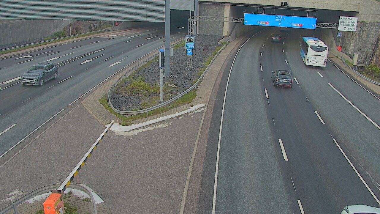 Kelikamerat Kuva Tie 101 Mestarintunneli, puomi länsi, Espoo, Uusimaa
