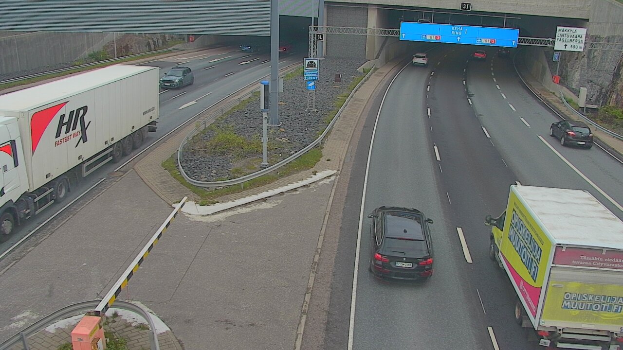 Kelikamerat Kuva Tie 101 Mestarintunneli, puomi länsi, Espoo, Uusimaa