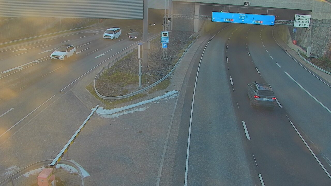 Kelikamerat Kuva Tie 101 Mestarintunneli, puomi länsi, Espoo, Uusimaa