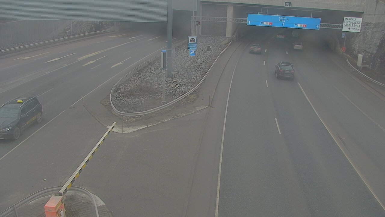 Weather Camera Image Väg 101 Mestarintunneli, puomi, Espoo, Uusimaa