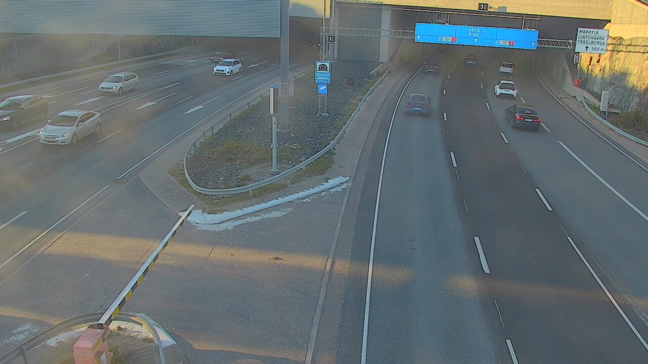 Kelikamerat Kuva Tie 101 Mestarintunneli, puomi länsi, Espoo, Uusimaa
