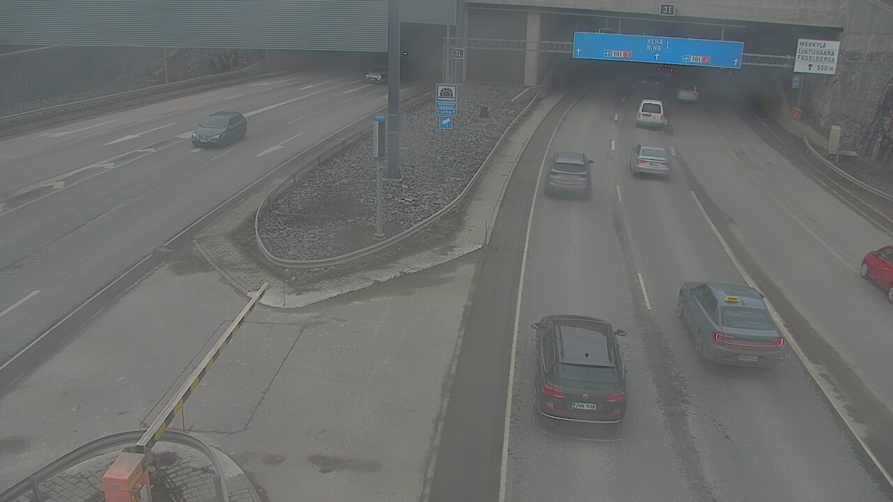 Kelikamerat Kuva Tie 101 Mestarintunneli, puomi länsi, Espoo, Uusimaa