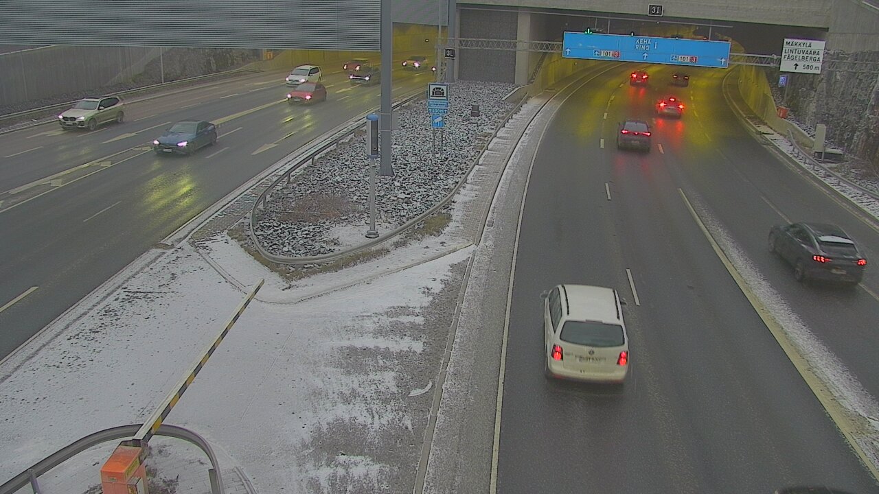 Kelikamerat Kuva Tie 101 Mestarintunneli, puomi länsi, Espoo, Uusimaa