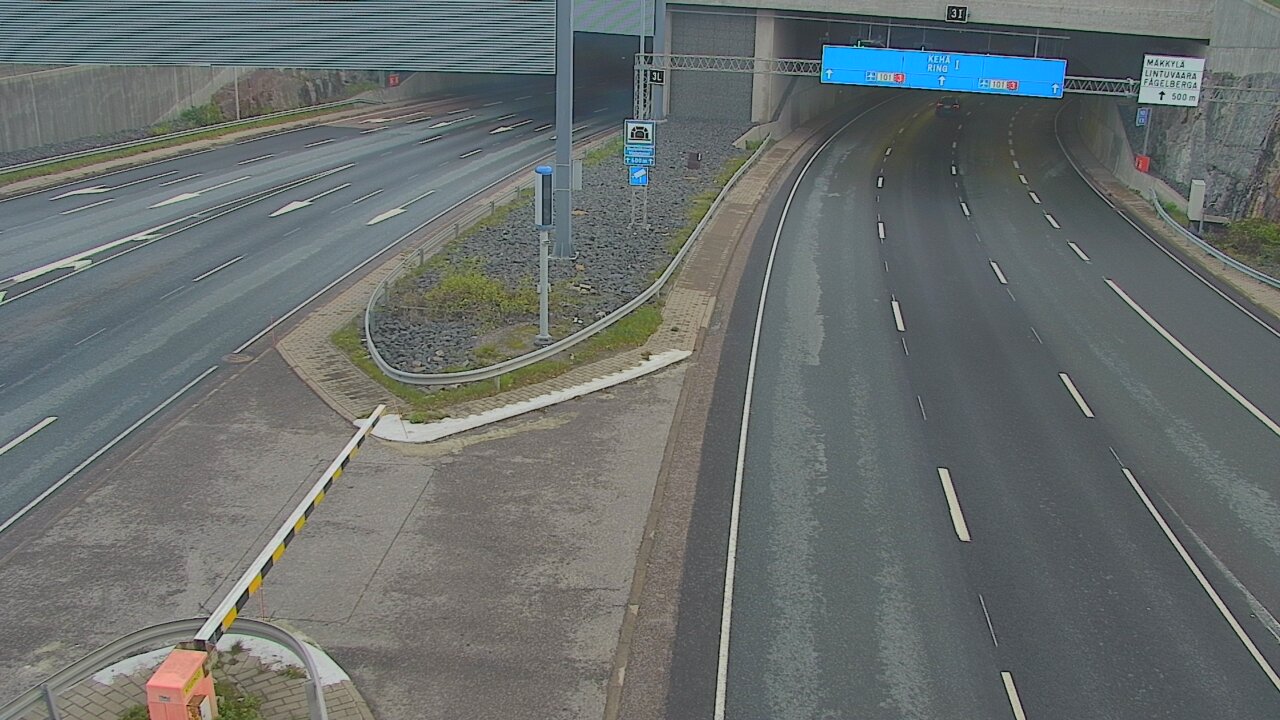 Weather Camera Image Road 101 Mestarintunneli, puomi, Espoo, Uusimaa