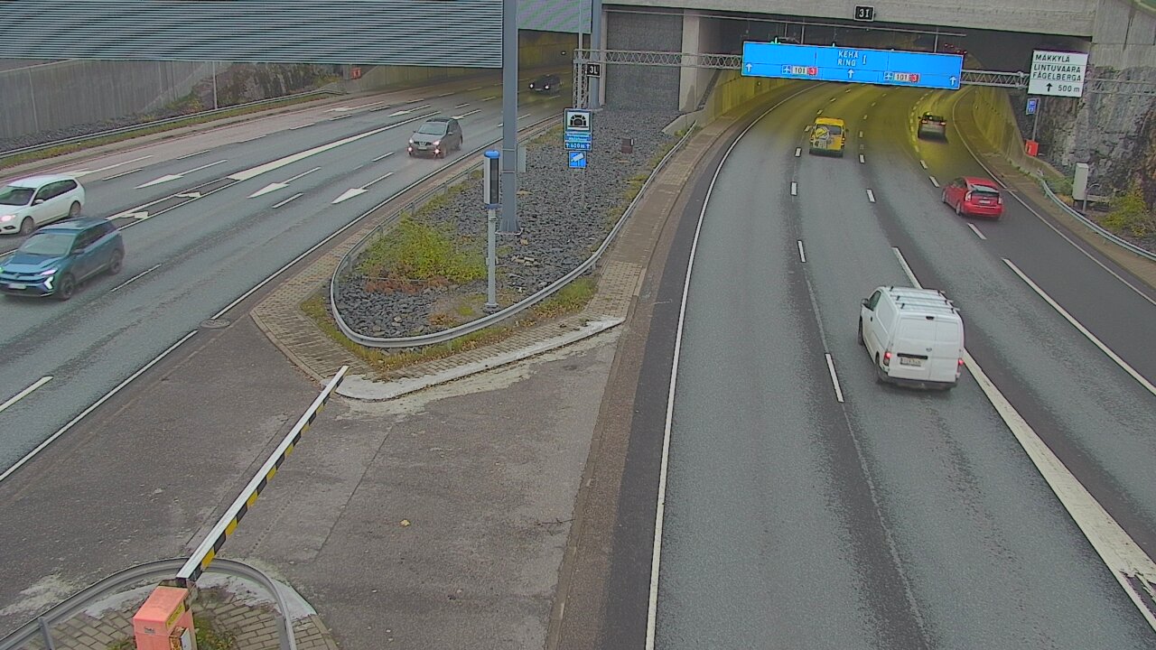 Kelikamerat Kuva Tie 101 Mestarintunneli, puomi länsi, Espoo, Uusimaa