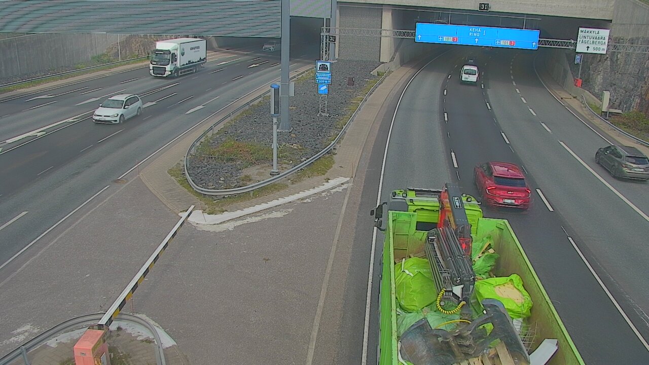 Kelikamerat Kuva Tie 101 Mestarintunneli, puomi länsi, Espoo, Uusimaa