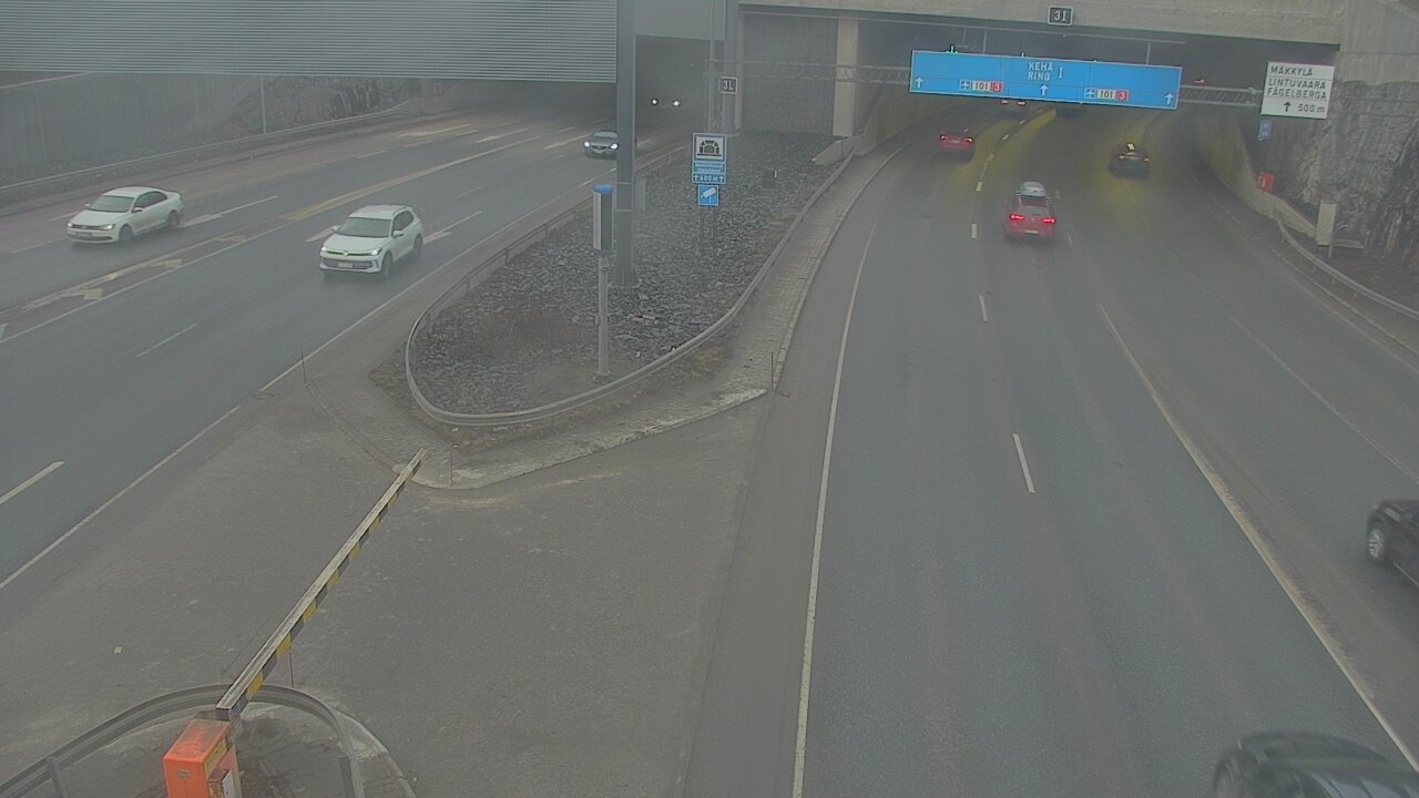 Kelikamerat Kuva Tie 101 Mestarintunneli, puomi länsi, Espoo, Uusimaa