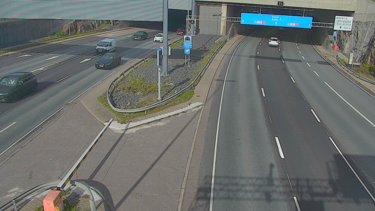 Kelikamerat Kuva Tie 101 Mestarintunneli, puomi länsi, Espoo, Uusimaa