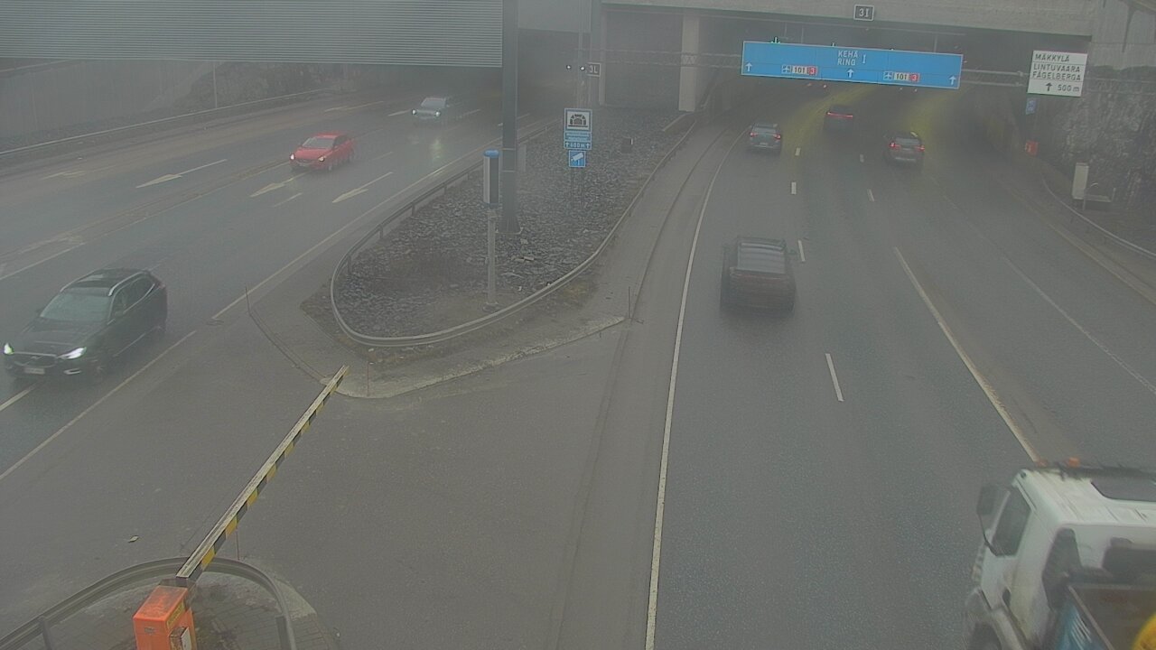 Kelikamerat Kuva Tie 101 Mestarintunneli, puomi länsi, Espoo, Uusimaa