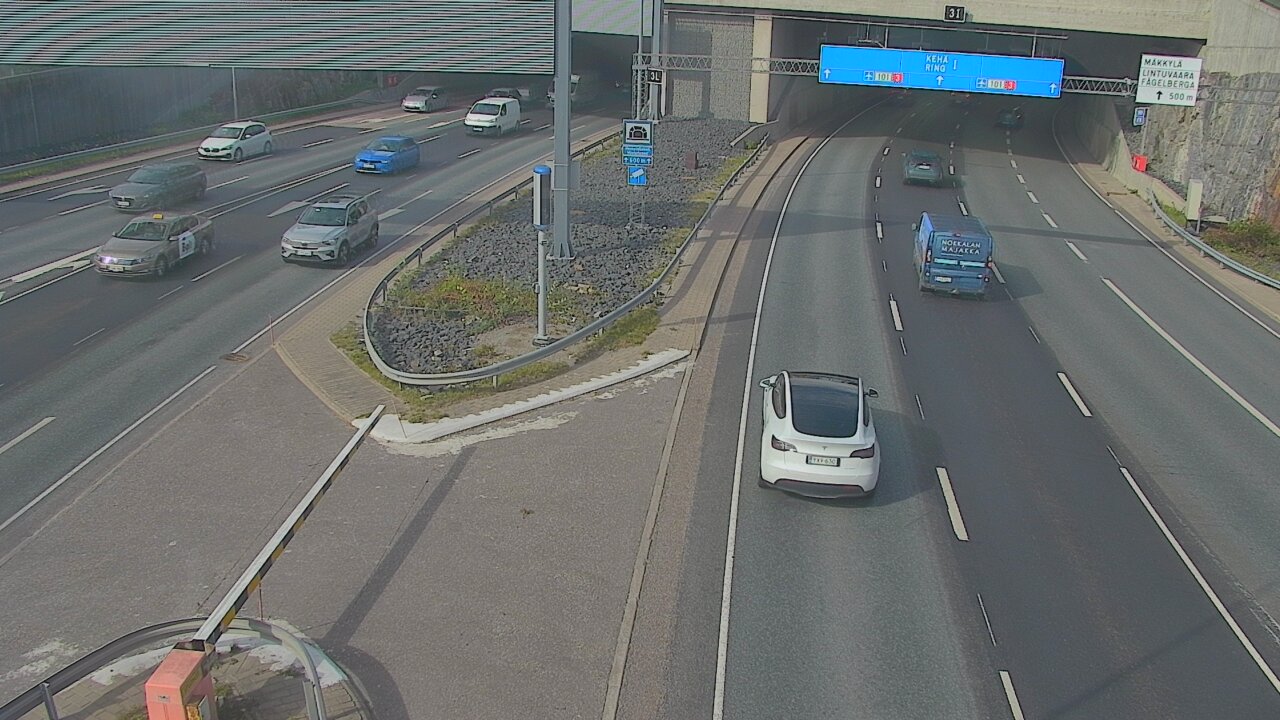 Kelikamerat Kuva Tie 101 Mestarintunneli, puomi länsi, Espoo, Uusimaa