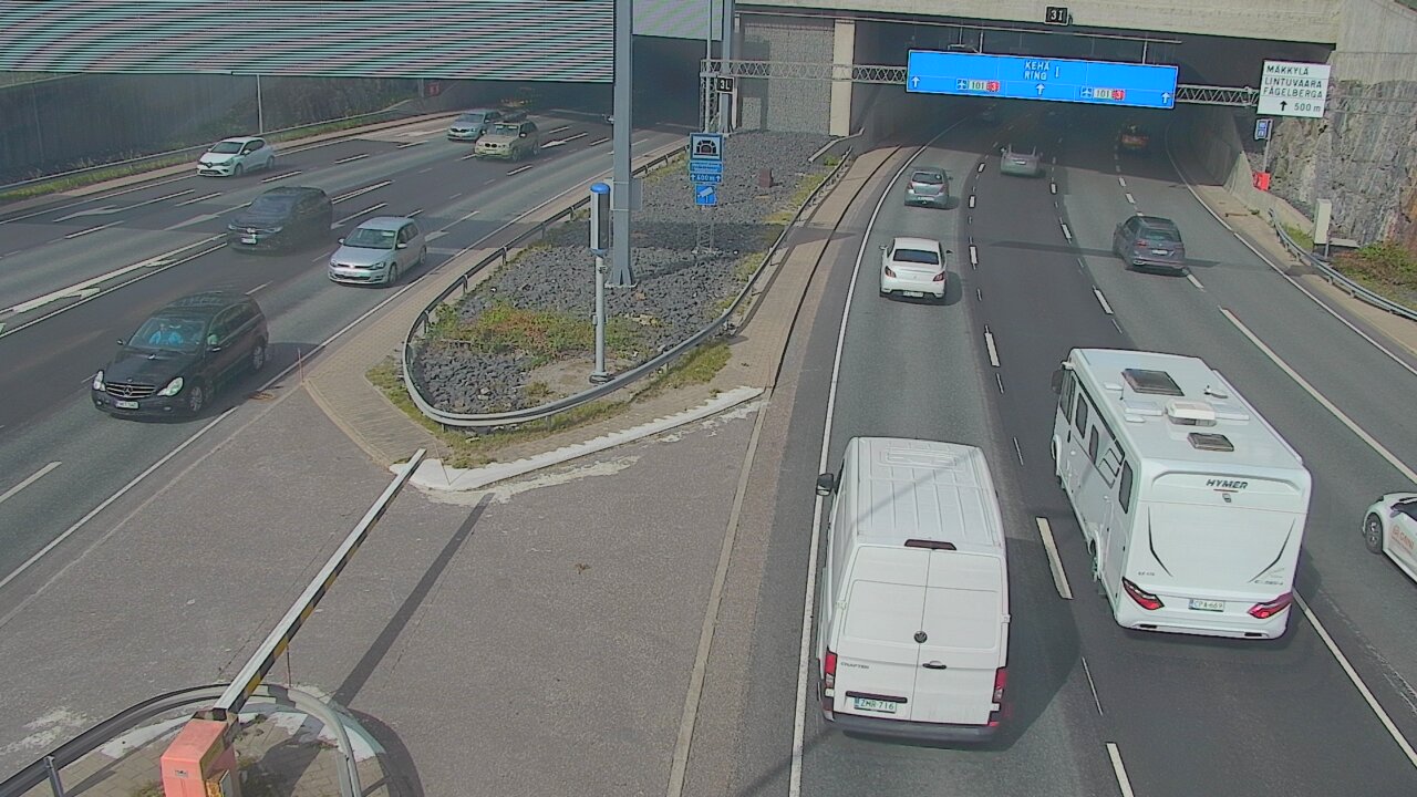 Kelikamerat Kuva Tie 101 Mestarintunneli, puomi länsi, Espoo, Uusimaa