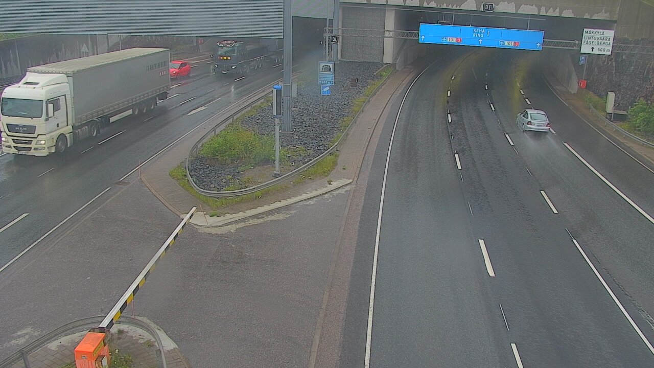 Weather Camera Image Road 101 Mestarintunneli, puomi, Espoo, Uusimaa