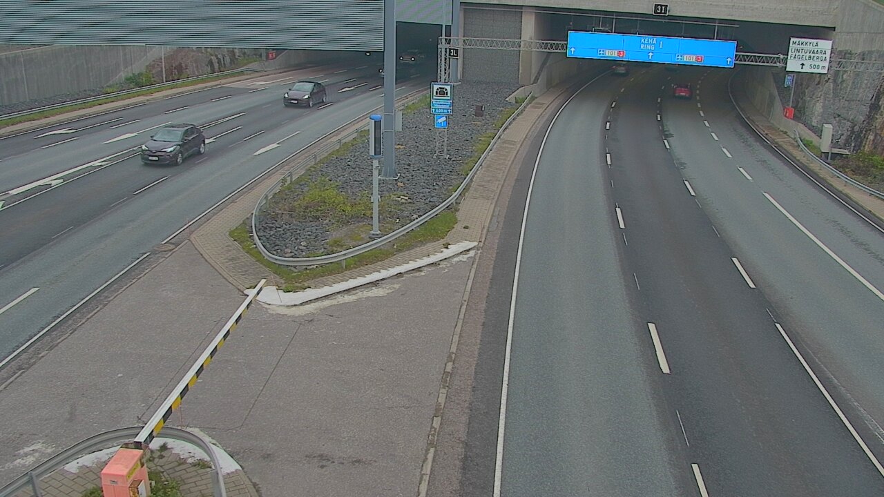 Kelikamerat Kuva Tie 101 Mestarintunneli, puomi länsi, Espoo, Uusimaa