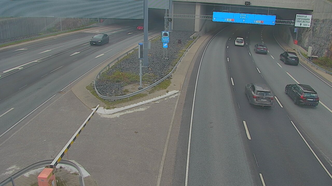 Kelikamerat Kuva Tie 101 Mestarintunneli, puomi länsi, Espoo, Uusimaa