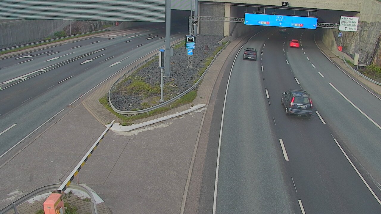 Kelikamerat Kuva Tie 101 Mestarintunneli, puomi länsi, Espoo, Uusimaa