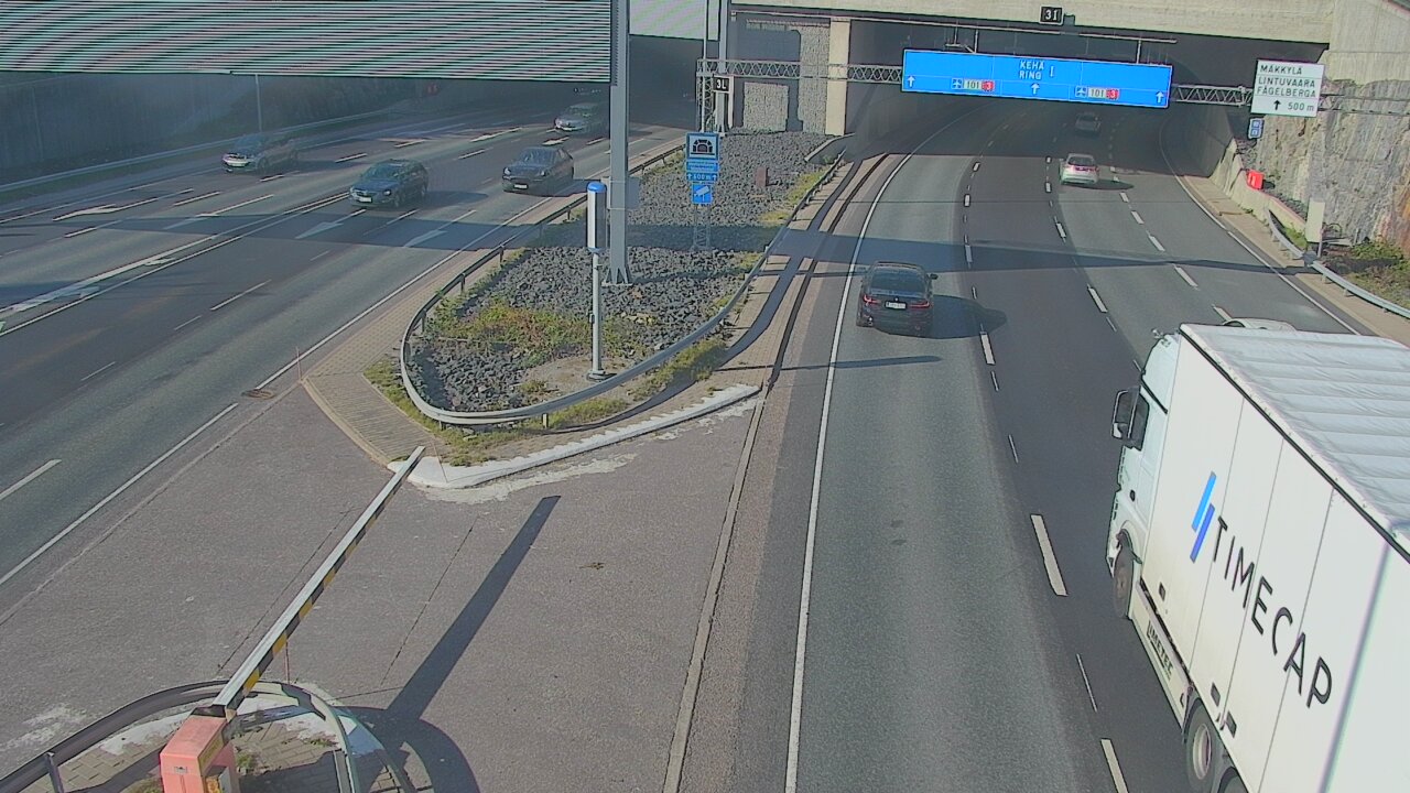 Kelikamerat Kuva Tie 101 Mestarintunneli, puomi länsi, Espoo, Uusimaa