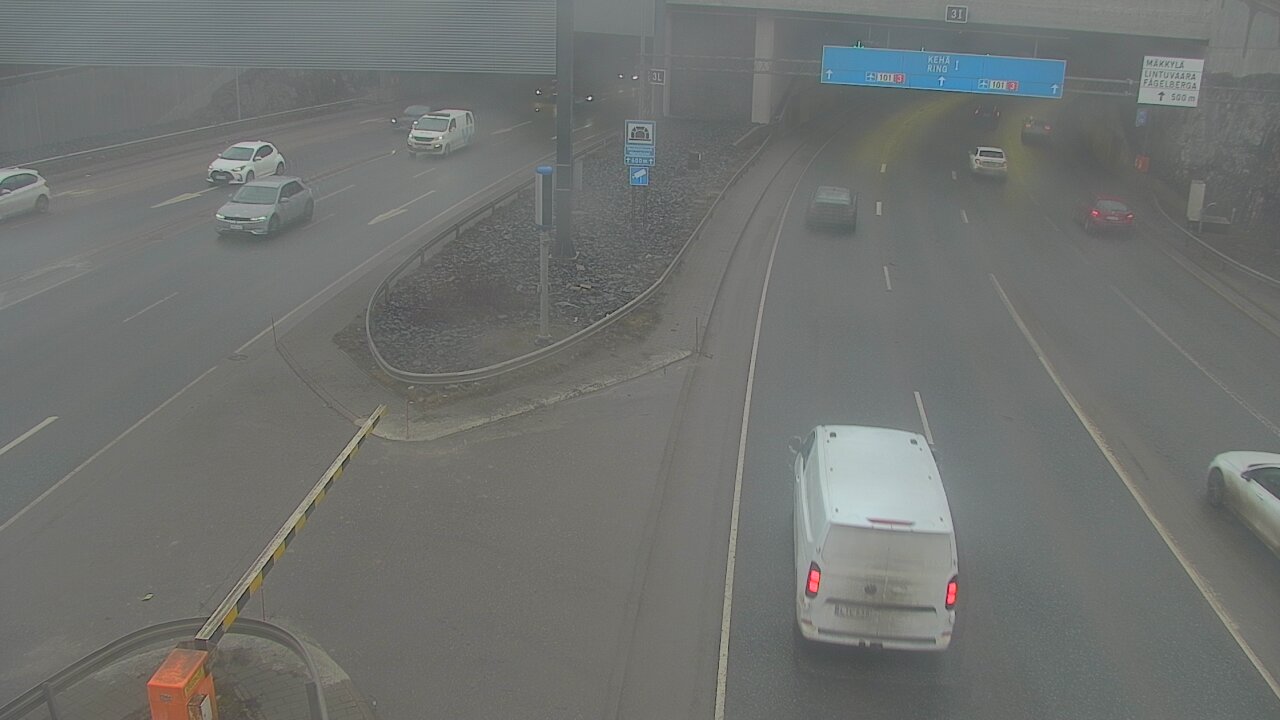 Kelikamerat Kuva Tie 101 Mestarintunneli, puomi länsi, Espoo, Uusimaa