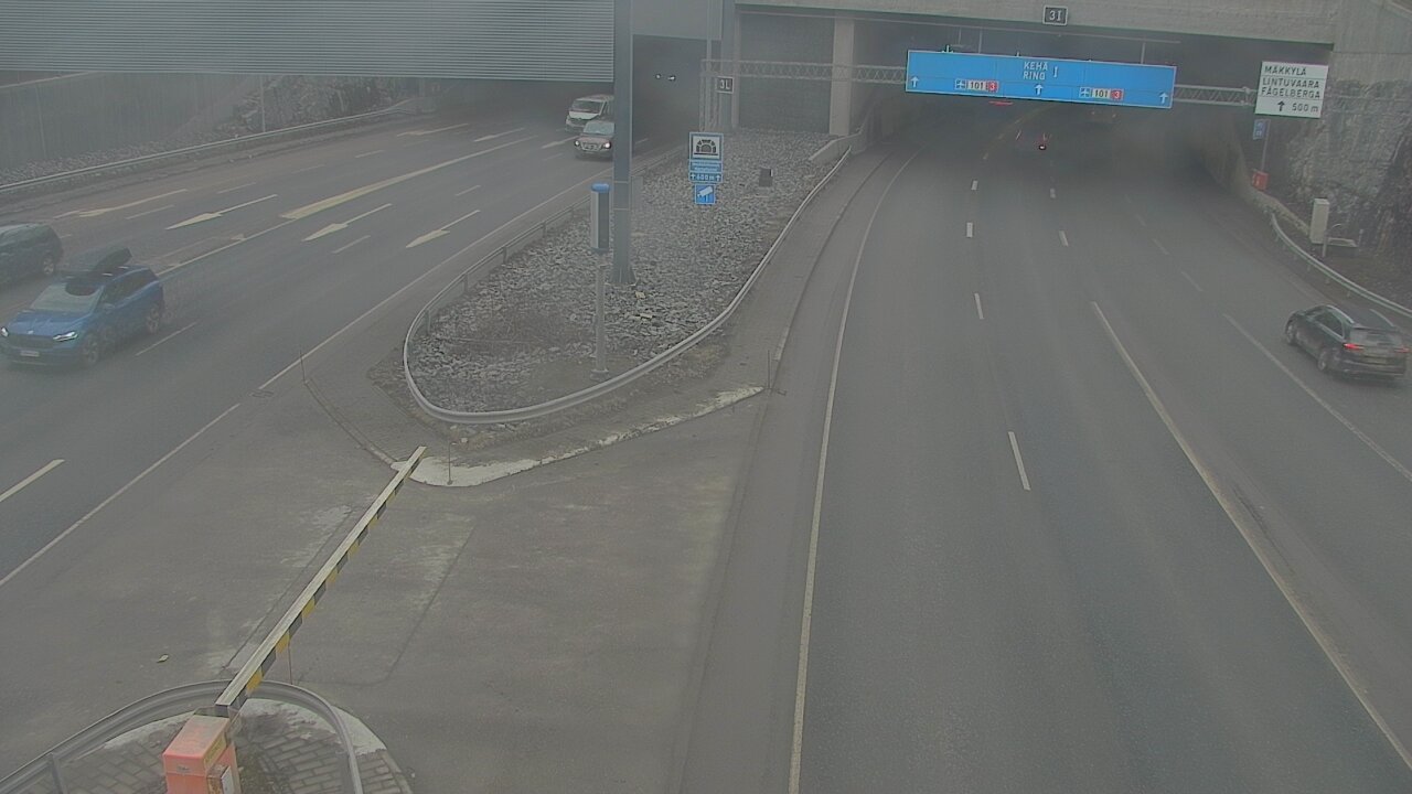 Weather Camera Image Väg 101 Mestarintunneli, puomi, Espoo, Uusimaa
