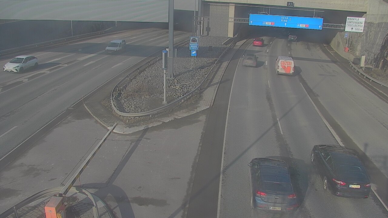 Kelikamerat Kuva Tie 101 Mestarintunneli, puomi länsi, Espoo, Uusimaa