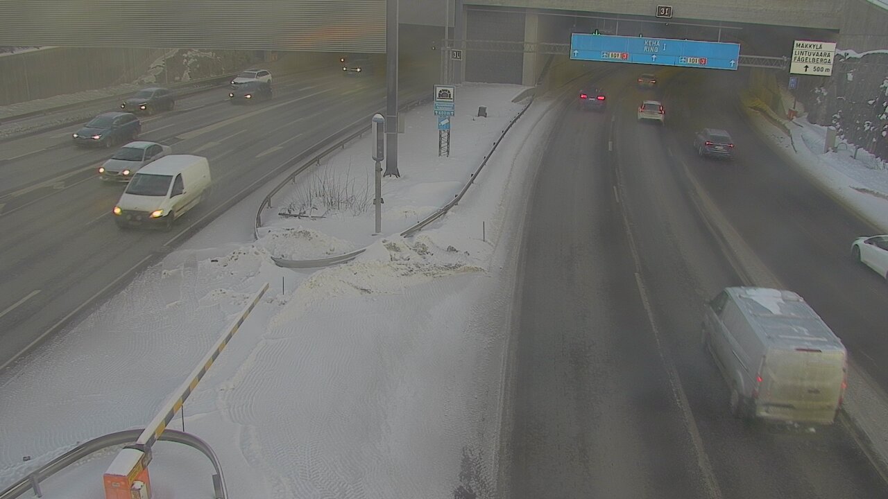 Kelikamerat Kuva Tie 101 Mestarintunneli, puomi länsi, Espoo, Uusimaa