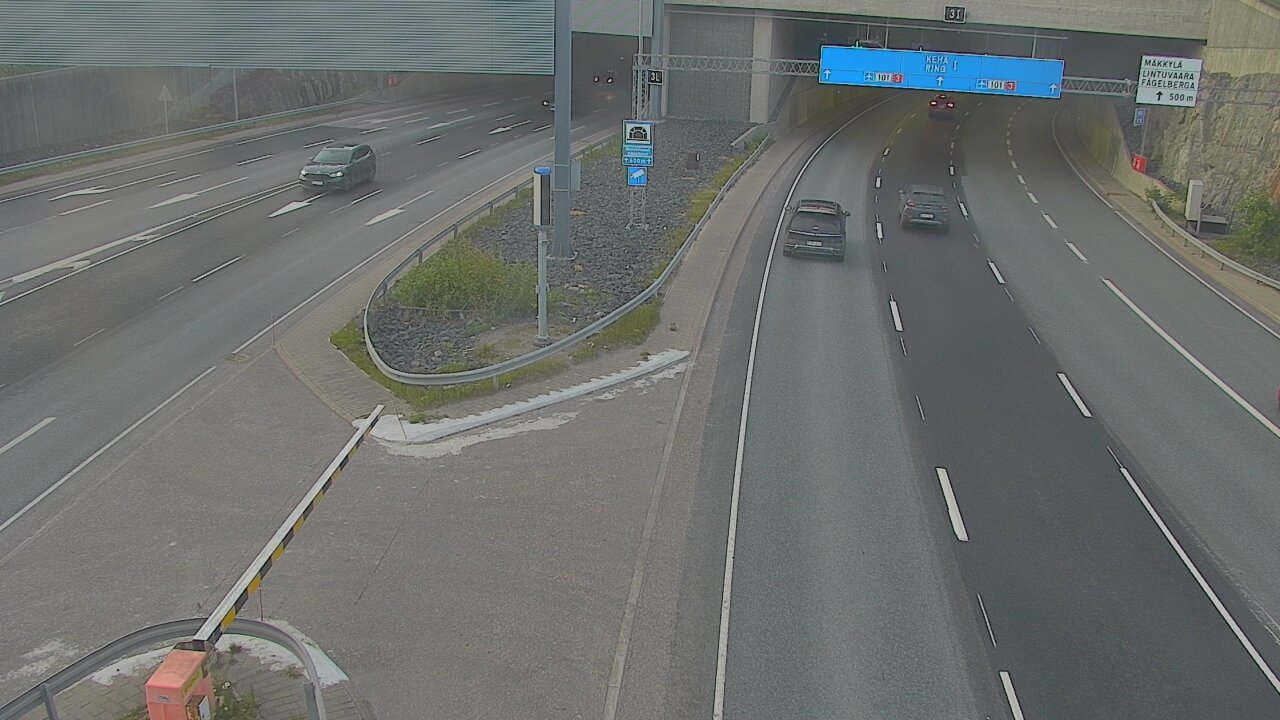 Kelikamerat Kuva Tie 101 Mestarintunneli, puomi länsi, Espoo, Uusimaa