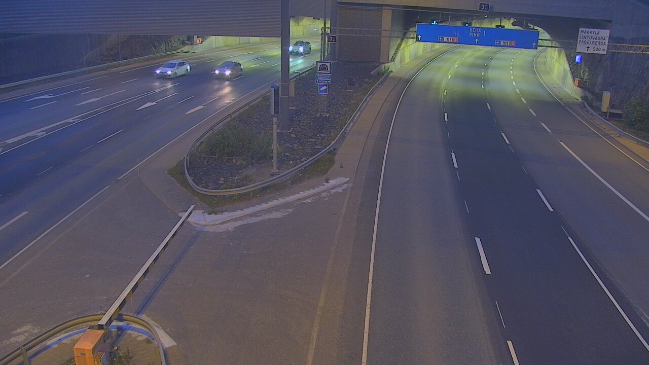 Kelikamerat Kuva Tie 101 Mestarintunneli, puomi länsi, Espoo, Uusimaa