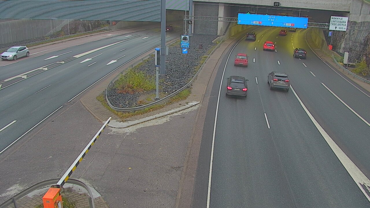 Kelikamerat Kuva Tie 101 Mestarintunneli, puomi länsi, Espoo, Uusimaa