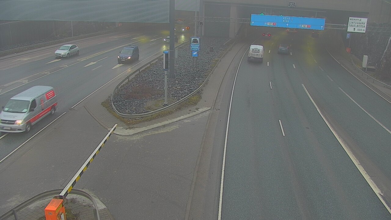 Kelikamerat Kuva Tie 101 Mestarintunneli, puomi länsi, Espoo, Uusimaa