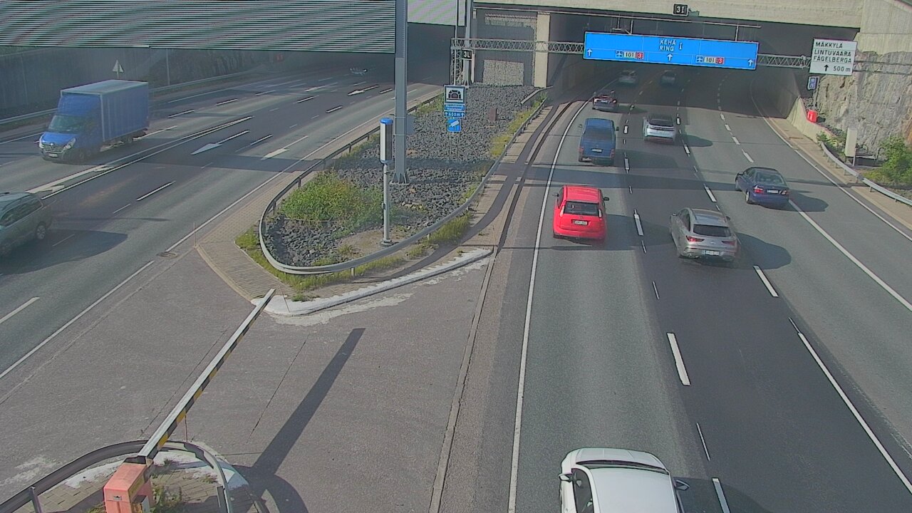 Kelikamerat Kuva Tie 101 Mestarintunneli, puomi länsi, Espoo, Uusimaa