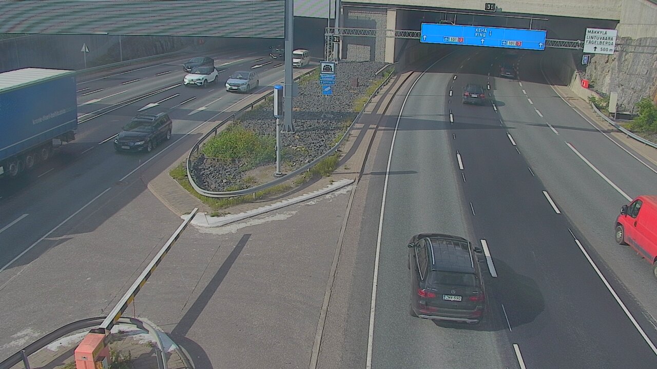 Kelikamerat Kuva Tie 101 Mestarintunneli, puomi länsi, Espoo, Uusimaa